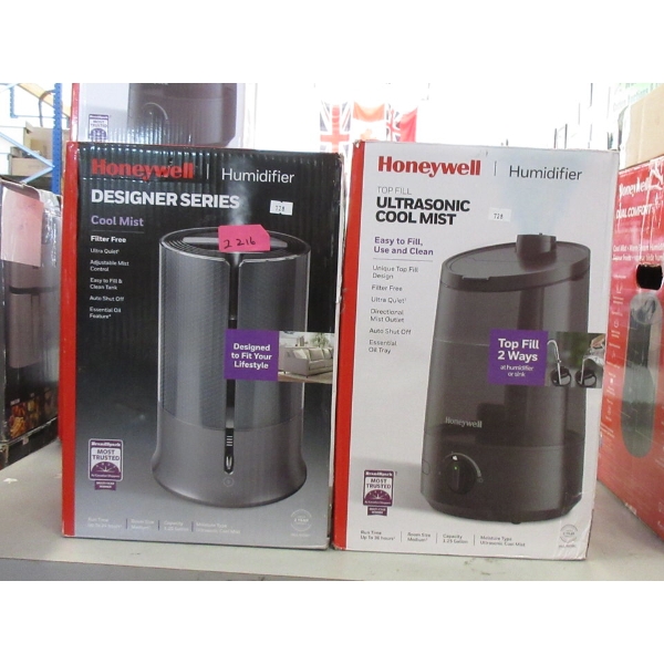 2 Honeywell Ultrasonic Cool Mist Humidifiers