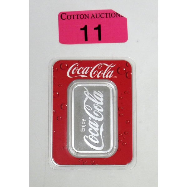 1 Oz .999 Silver Coca Cola High Relief Bar 