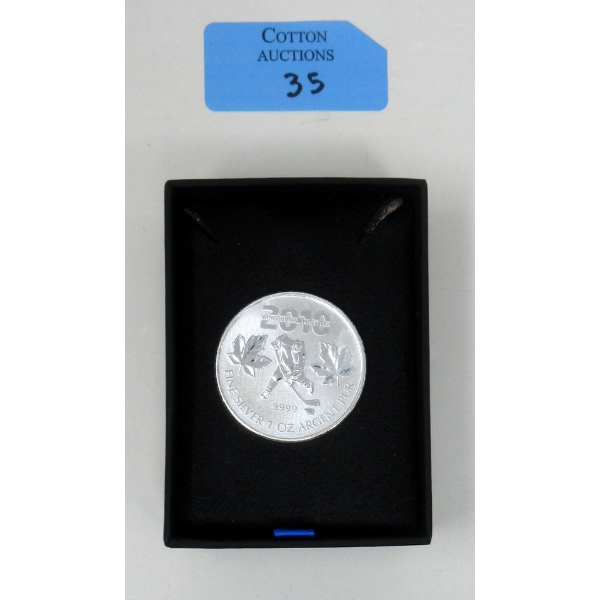 1 Oz .9999 Silver 2010 Olympic HOCKEY Coin 