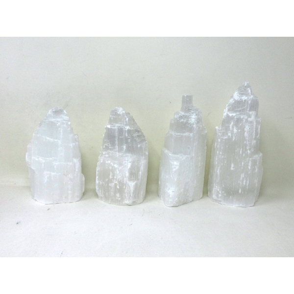 4 Selenite Healing Towers - Tallest is 6"