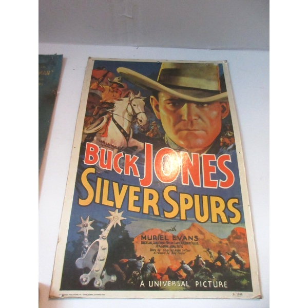 Vintage Buck Jones "Silver Spurs" Movie Poster