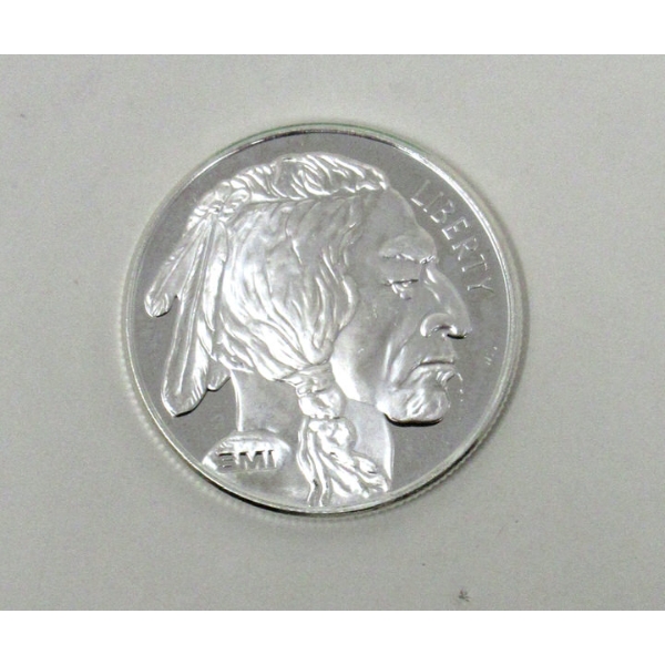 1 Oz .999 Silver Buffalo/Indigenous Round 