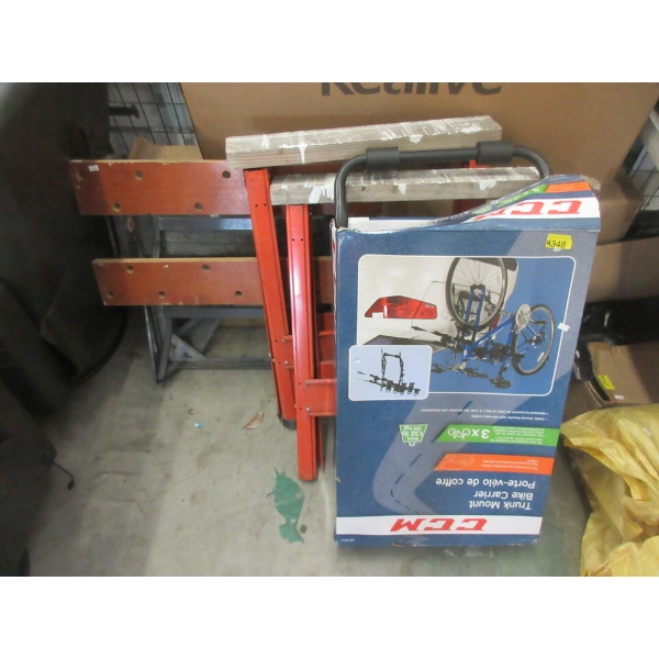 Car Bike Carrier, Work Stand & 2 Saw Horses
