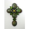 Image 1 : .925 Silver and Gemstone Cross by Barse Thailand