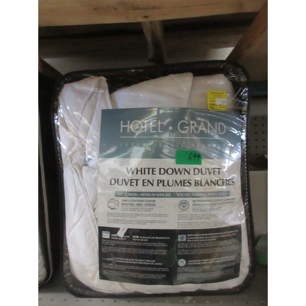 New Hotel Grand Queen White Down Duvet