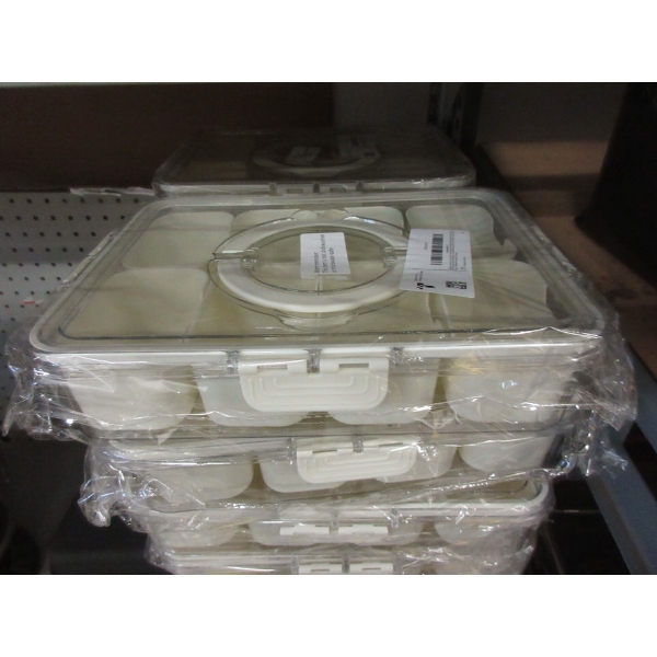 4 New Latch Top 8 Section Snacking Boxes