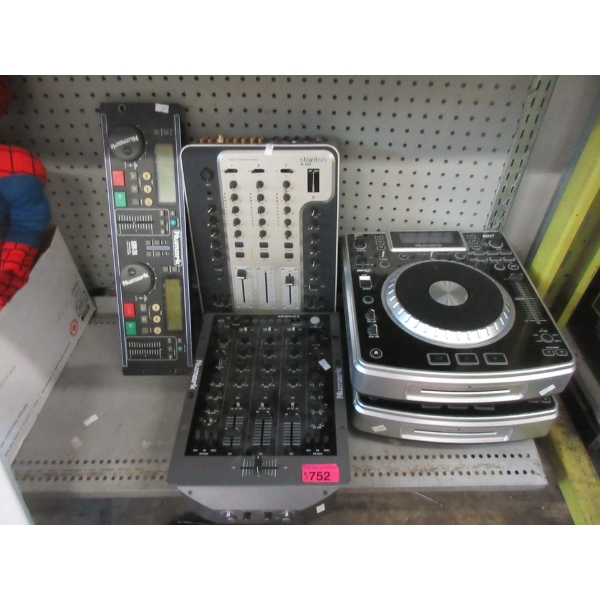 5 Piece Lot of Numark and Stanton DJ Electronics