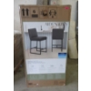 Image 1 : Pack of 2 Grey Leather Counter Stools