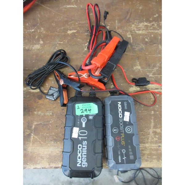 2 Noco Cordless Jump Starters - 1 Has no charge cord