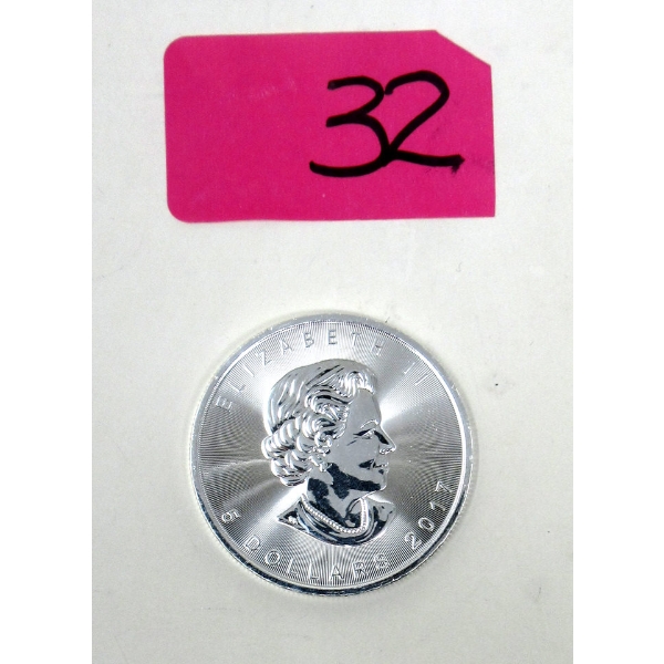 1 Oz .9999 Silver 2017 Maple Leaf Coin 