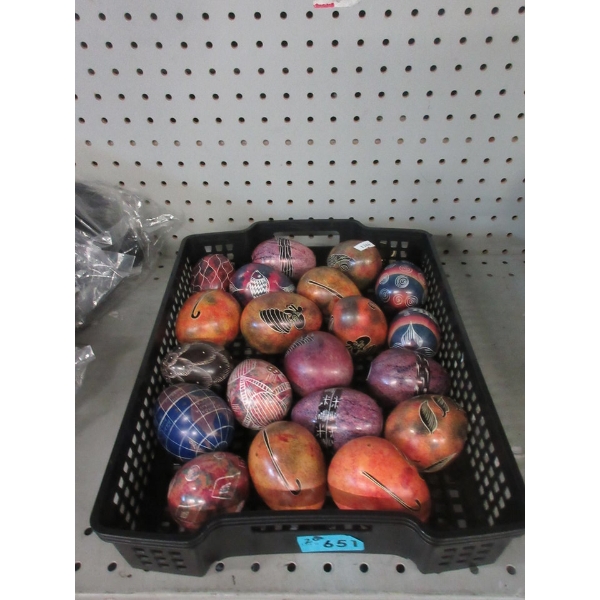 20 Hand Painted Stone Eggs - Average 4" x 2.5"
