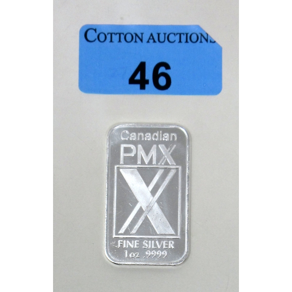 1 Oz .9999 Silver Canadian PMX Bar 
