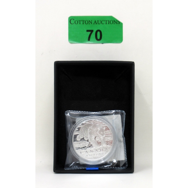 15.87 Gram .9999 Silver 2014 Polar Bear $50 Coin 