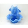 Image 2 : Vintage Fenton Blue Hobnail Glass Epergne Vase 