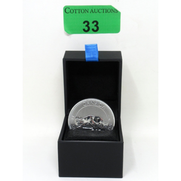 1.5 Oz .9999 Silver 2013 Polar Bear Canada Coin 