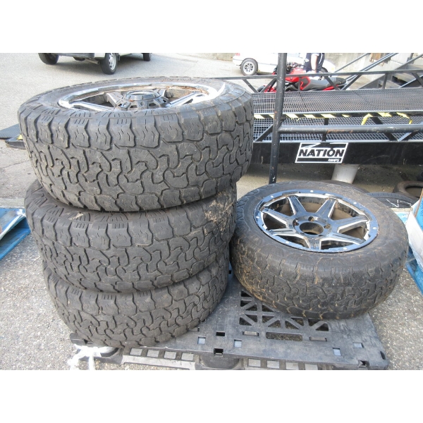 Set of 4 Toyota Terrain Pro LT Tires on Rims