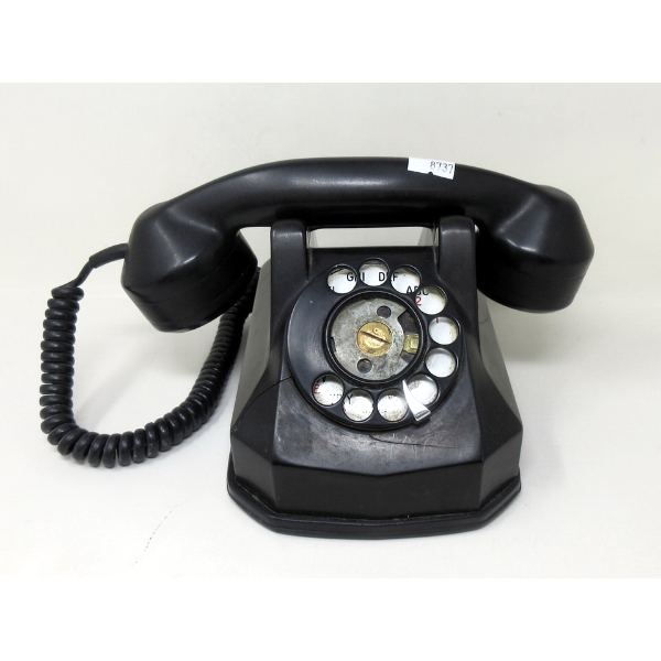Vintage Black Rotary Dial Desk Phone