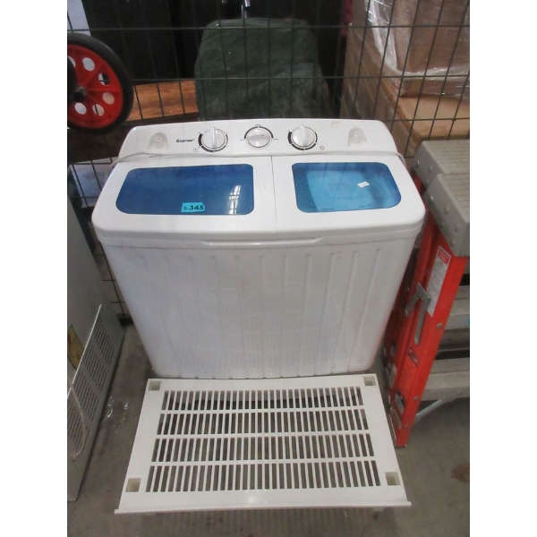 Costway Compact Clothes Washer & Plastic Rack 