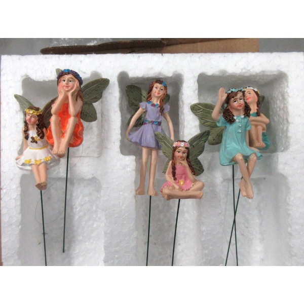 6 New Sets of 6 Fairy Plant Pot Stakes