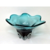 Image 1 : Mid-Century Blue Art Glass Centerpiece Bowl