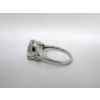 Image 3 : Green Amethyst & Diamond Sterling Silver Ring 