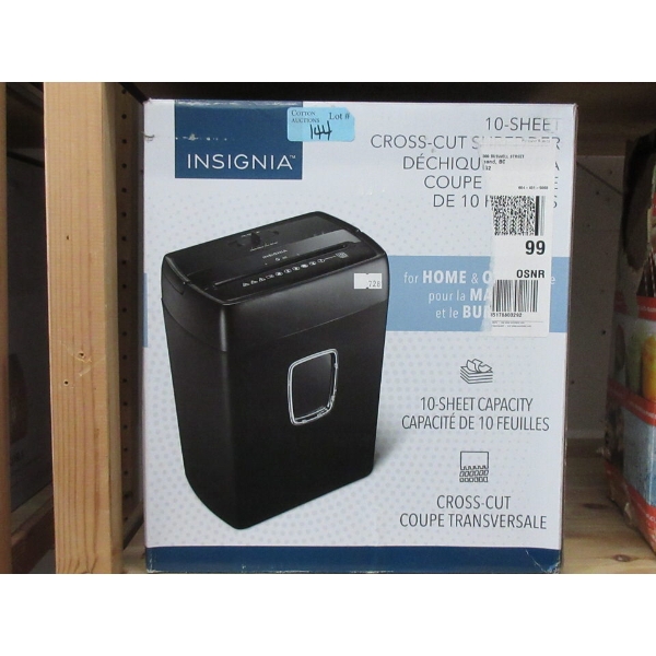 Insignia 10-Sheet Cross-Cut Paper Shredder