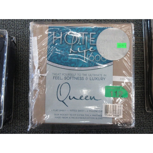 New Queen Size Hotel 6 Piece Sheet Set - Sand