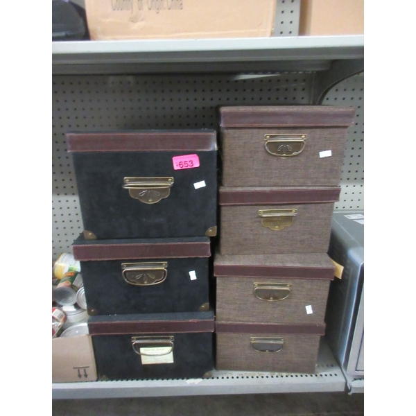7 Preowned Storage Boxes - As Is