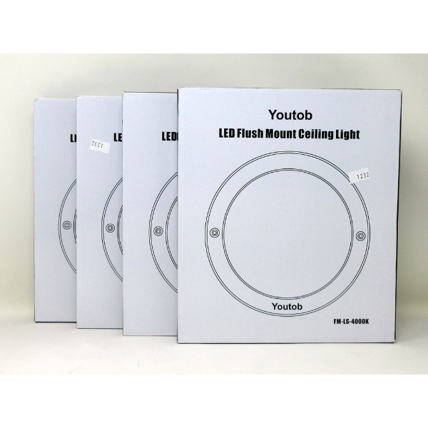 4 New Youtob 8" LED Flush Mount Ceiling Lights