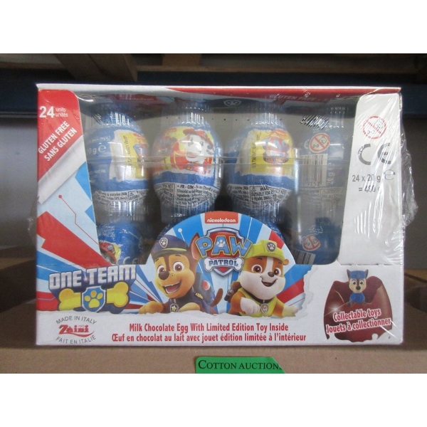 Case of 2 Packs of Paw Patrol Chocolate Eggs