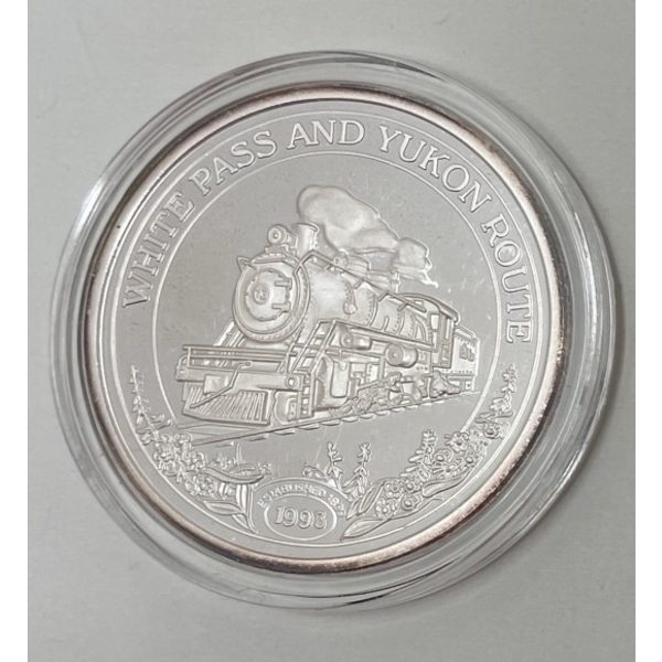 1 Oz .999 Silver 1993 White Pass/Yukon Route Round 