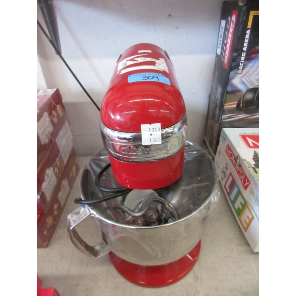 Red Cuisinart Stand Mixer with Dough Hook