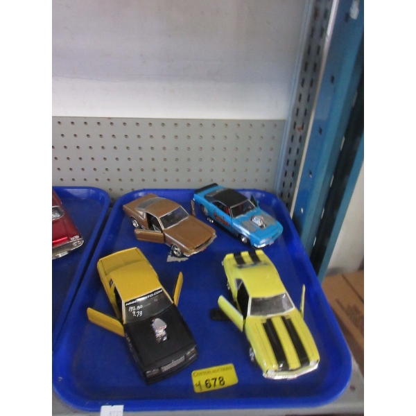 4 Diecast 1:24 Scale Model Vehicles 
