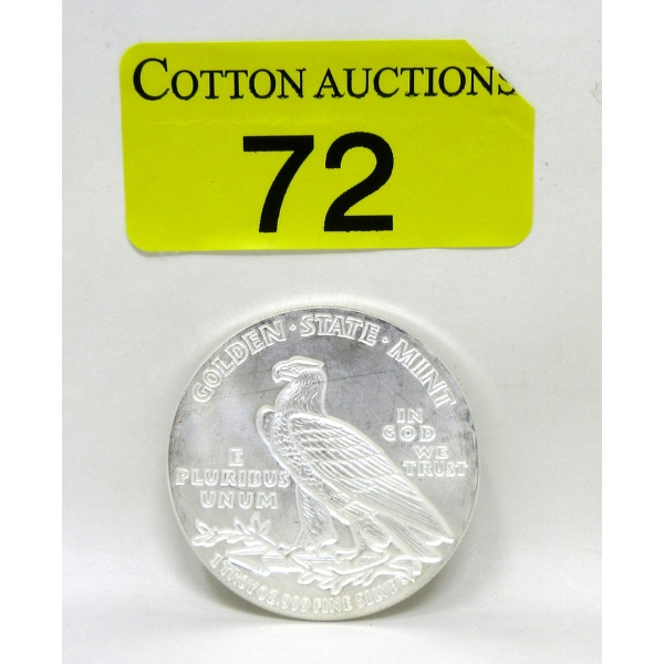 1 Oz .999 Silver Golden State Mint Round 