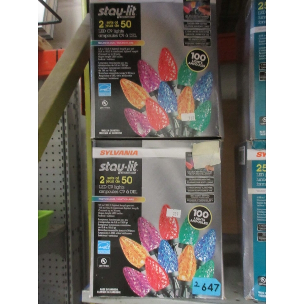 2 Sets of Sylvania Multicolour LED C9 Light Strings