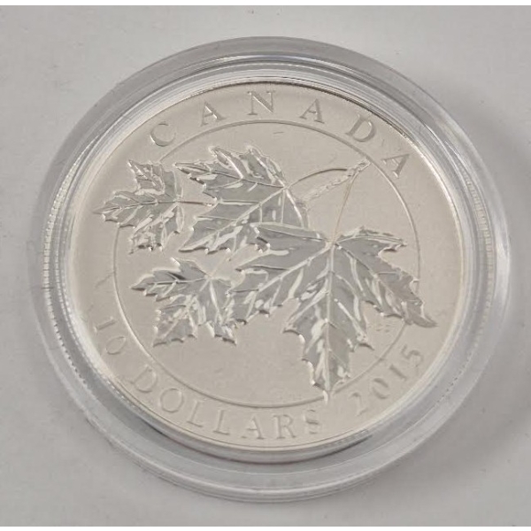 Half Oz .9999 Silver 2015 Canada Maple Leaf Coin