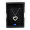 Image 2 : New Black & White Diamond Heart Necklace