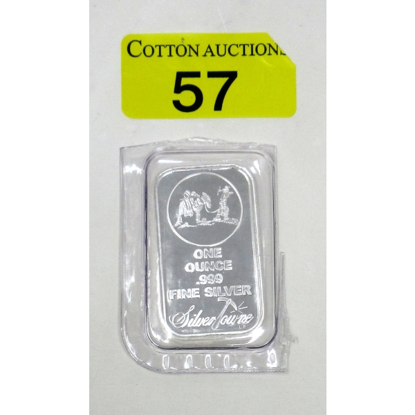 1 Oz .999 Silver Miner/Mule SilverTowne Bar 