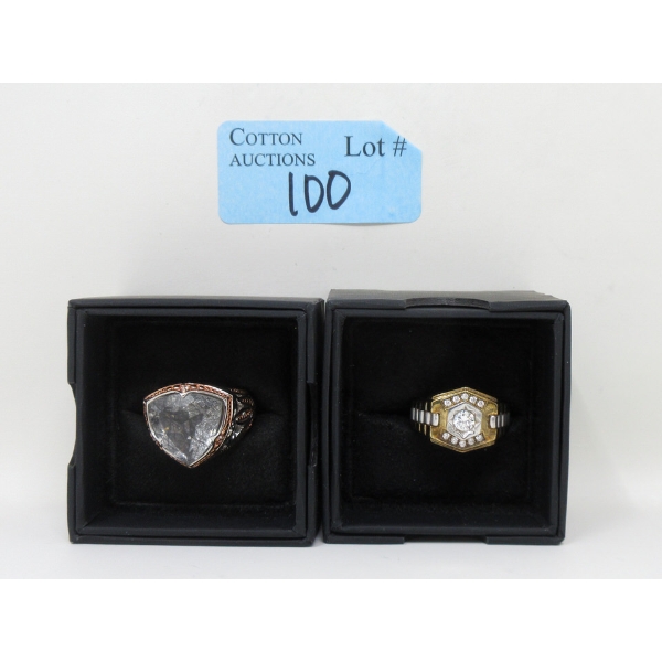 2 x Sterling Silver Estate Rings 