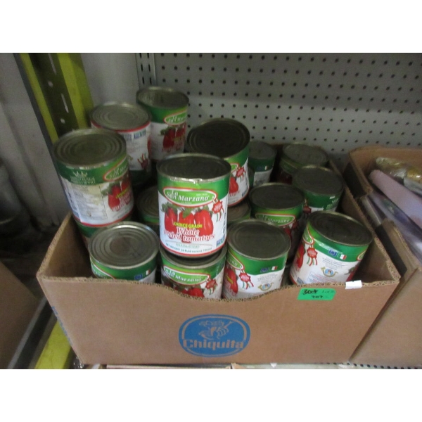 30+ Dented Cans of Whole Peeled Tomatoes