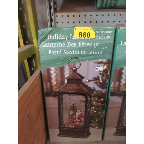 LED Illuminated Holiday Lantern - Battery Operated
