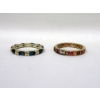 Image 2 : 2 x Brand New .925 Sterling Silver Gemstone/Crystal Rings 