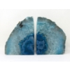 Image 1 : Blue Brazilian Crystal Agate Bookend Set