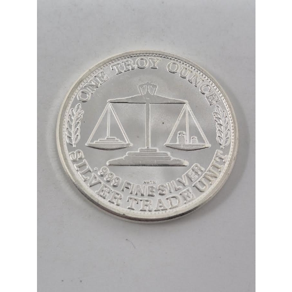 1 Oz .999 Silver Trade Unit/Eagle Round 