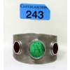 Image 1 : Tagliamonte .925 Silver & Glass Cameo Cuff Bracelet