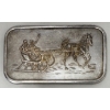 Image 1 : Vintage 1 Oz .999 Silver Horse & Sleigh Bar 
