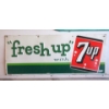Image 1 : 1961 Embossed Tin "Fresh Up With 7UP" Sign 