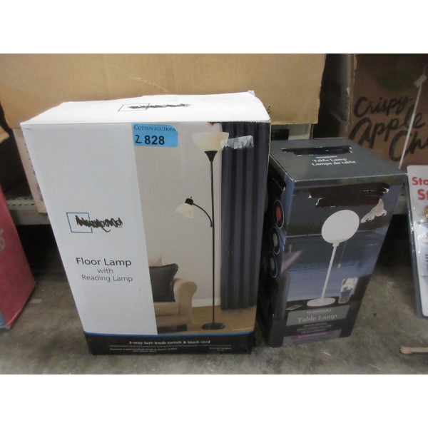 Table Lamp & Mainstays Floor Lamp