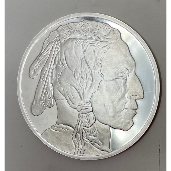 5 Oz .999 Silver Indigenous/Buffalo Round 