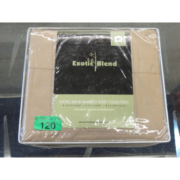 New Queen Size Exotic Blend  Sheet Set - Olive